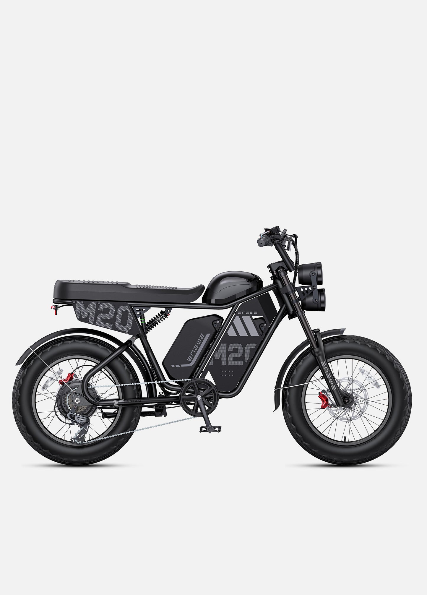 ENGWE M20 3.0 Moped-Style Electric Bike (60V 3300W Peak High-Torque Hub Motor, Dual Battery Option, 4-Piston Hydraulic Brakes)