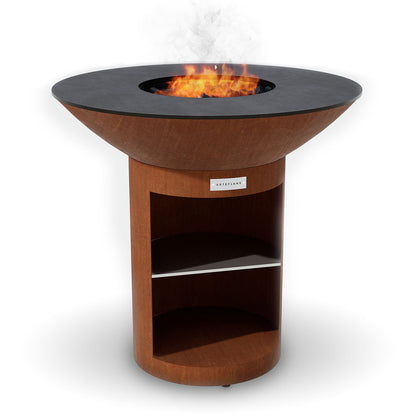 Arteflame Classic 40″ — Round Base Flat-Top Grill & Fire Bowl (CORTEN Steel)