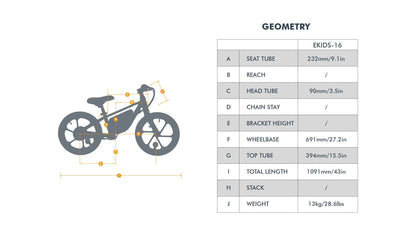 EUNORAU EKIDS-16 Electric Bike