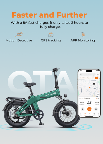 ENGWE EP-2 3.0 Foldable Commuter E-Bike (48V 1500W Peak Smart Hub Motor, Step-Through Magnesium Alloy Frame, Under-2-Hour 8A Fast Charging)