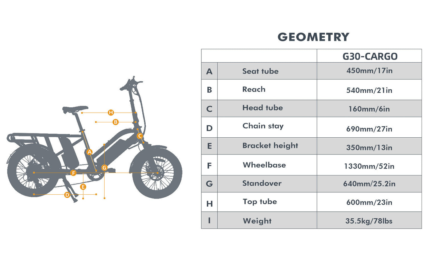 EUNORAU G30-CARGO 48V 500W Electric Cargo Bike