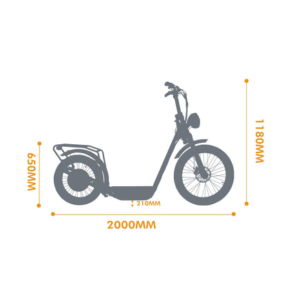 EUNORAU JUMBO 48V 1000W Electric Kick Scooter