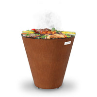ONE30 - 30″ One Series Flat-Top Charcoal Grill & Fire Bowl (Single-Piece CORTEN Steel)