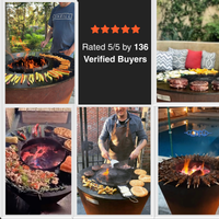 ONE30 - 30″ One Series Flat-Top Charcoal Grill & Fire Bowl (Single-Piece CORTEN Steel)